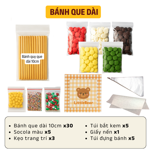 [SNL] Trang trí Bánh quy que Pepero mini (1 loại bánh)