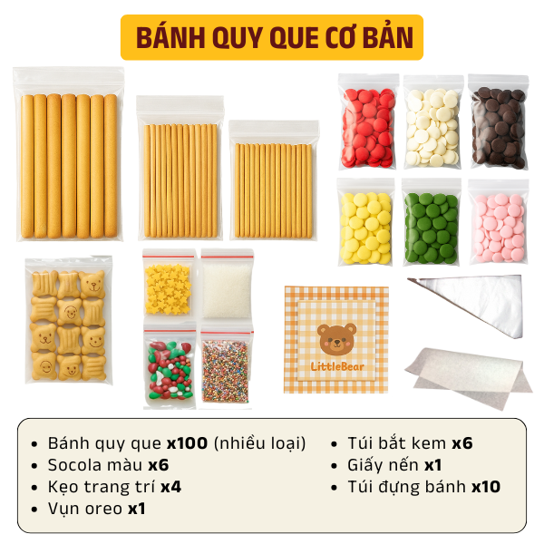 [SNL] Trang trí Bánh quy que Pepero Bigsize (nhiều loại bánh)