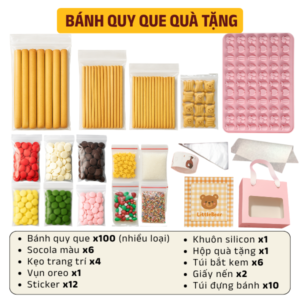 [SNL] Trang trí Bánh quy que Pepero Bigsize (nhiều loại bánh)