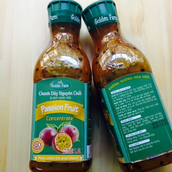 Sinh tố Chanh dây nguyên chất Golden Farm 1L (có hạt)