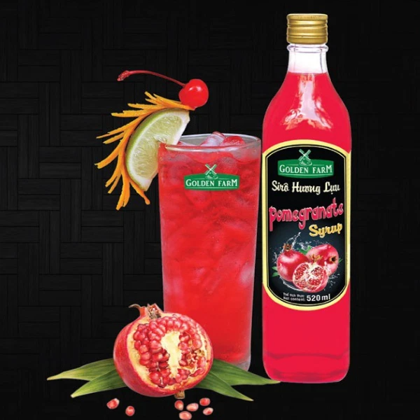 Siro hương lựu Golden Farm 520ml
