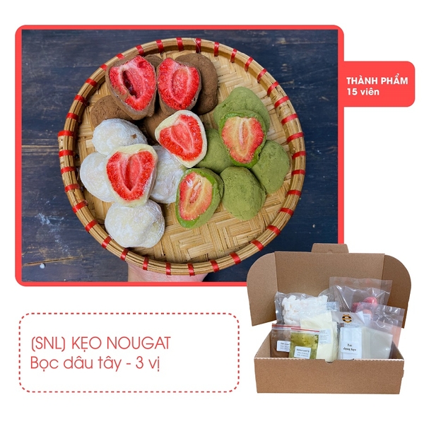 [SNL] Kẹo Nougat bọc dâu 3 vị