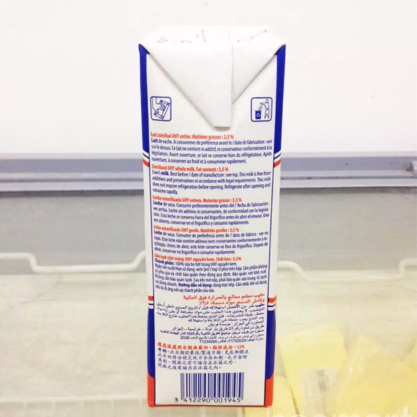 Sữa tươi nguyên kem Pháp 1l - thùng 12 hộp