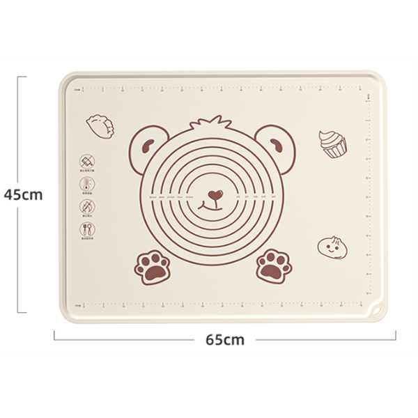 Thảm silicone hình gấu màu be 50*70cm