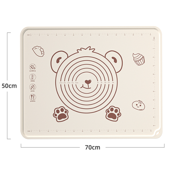 Thảm silicone hình gấu màu be 50*70cm