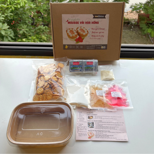 [SNL] Bánh Mousse Vải hoa hồng ( giao toàn quốc)