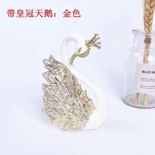 Thiên nga trang trí bánh (màu vàng)