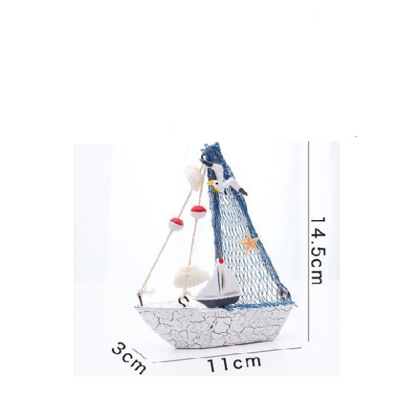 Thuyền buồm trang trí bánh chim hải âu màu trắng