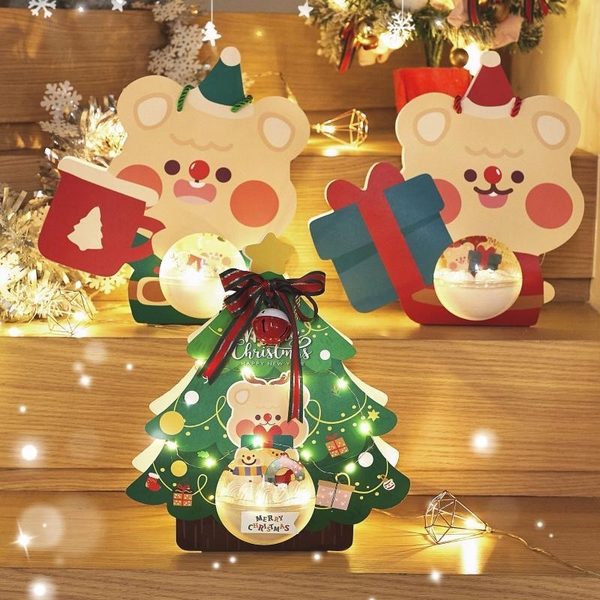 Hộp cầu đựng bánh có quai xách CÂY THÔNG