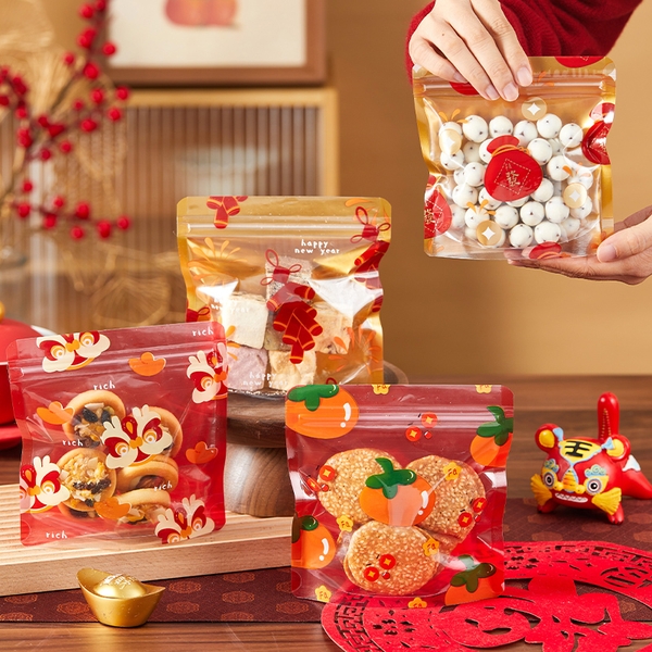 Túi zip chủ đề Tết size 13.5x13.5cm