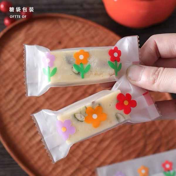 Túi đựng kẹo nougat hoa tulip sắc màu (200c)