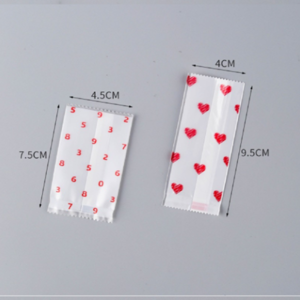 Túi đựng kẹo Nougat Tim đỏ (50c)