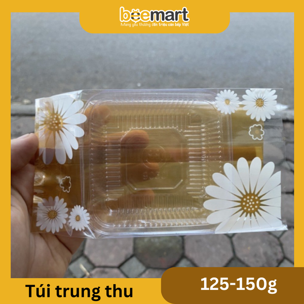 Túi trung thu Hoa cúc số 9 đựng bánh 125-150gr (50c)