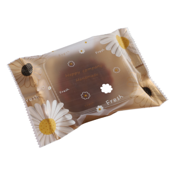 Túi trung thu hoa cúc vàng đựng bánh 100g (50c)