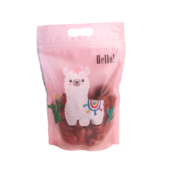 Túi zip màu hồng cừu trắng Hello 250g (10 túi)