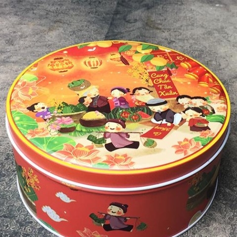 Hộp thiếc Cung chúc Tân xuân
