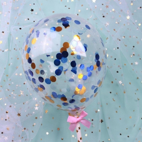 Que cắm bóng bay xanh