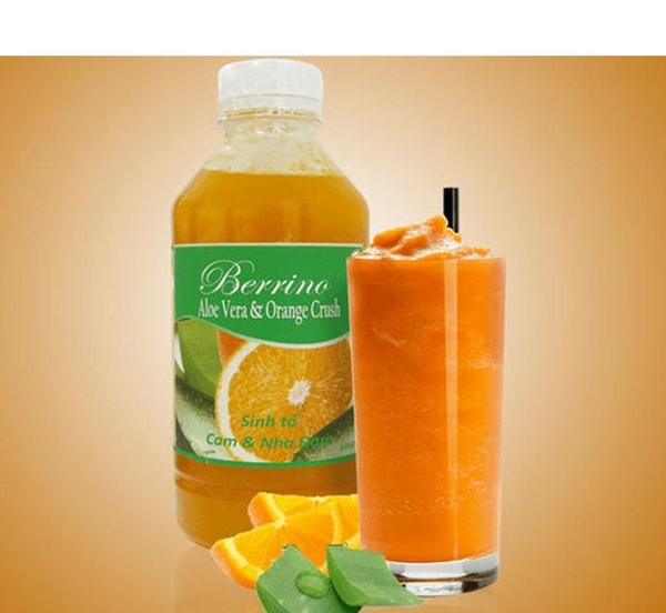 Sinh tá» cam vÃ  nha Äam (Aloe vera & orange crush) Berrino 1L 2