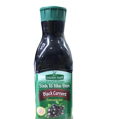 Sinh tố Nho đen nguyên chất Golden Farm 1L