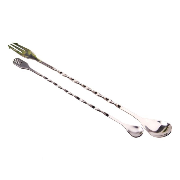 Thìa dĩa 2 đầu inox 32 cm