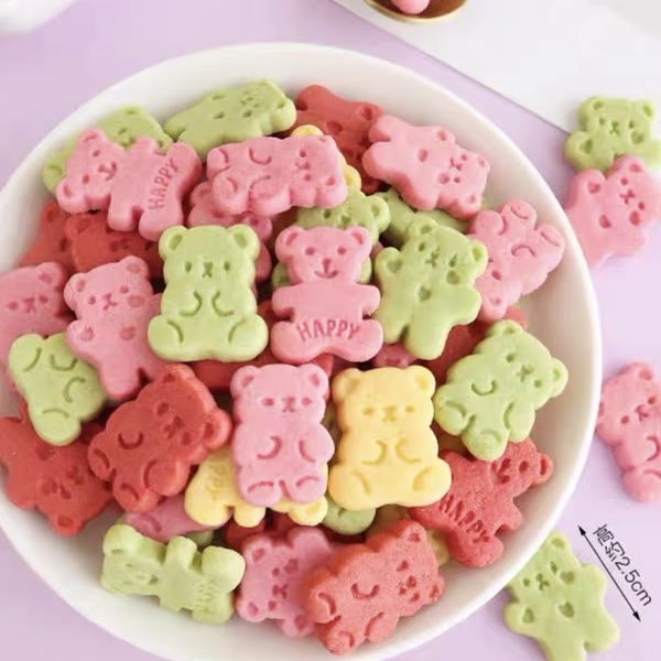 Bánh trang trí gấu sắc màu 20g