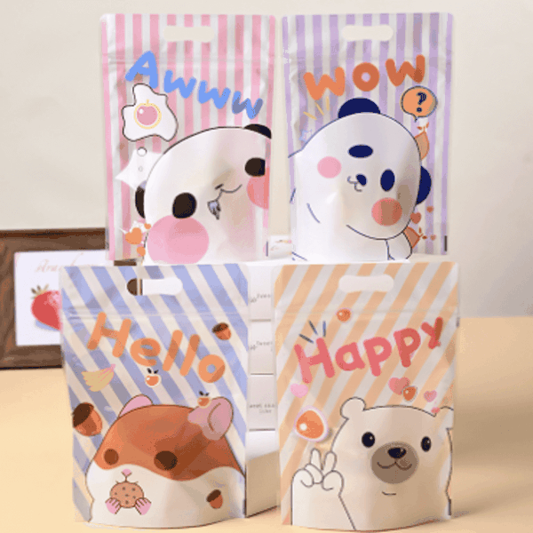 Túi zip đựng bánh gấu hoạt hình 15*23 (5c)