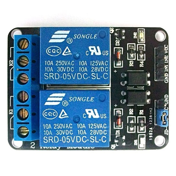 Module Relay 2 Kênh 5V-220V10A Điện Tử 360(E360)