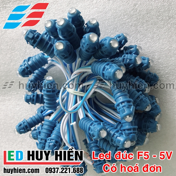 led đúc F5 bọc nhựa 9mm màu xanh dương, led đúc f5 9mm xanh dương ...