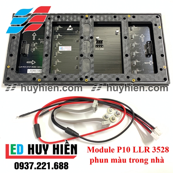 Led p10 full color indoor, Module p10 led phun màu trong nhà LLR huyhien.vn