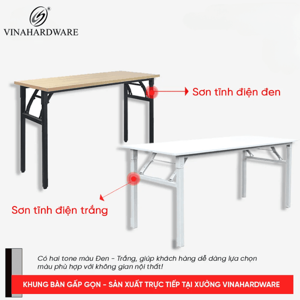 Bàn Xếp Gọn Vinahardware Kích Thước 1200 x 600 x 750mm | Mã Sản Phẩm 2300.1.1601200