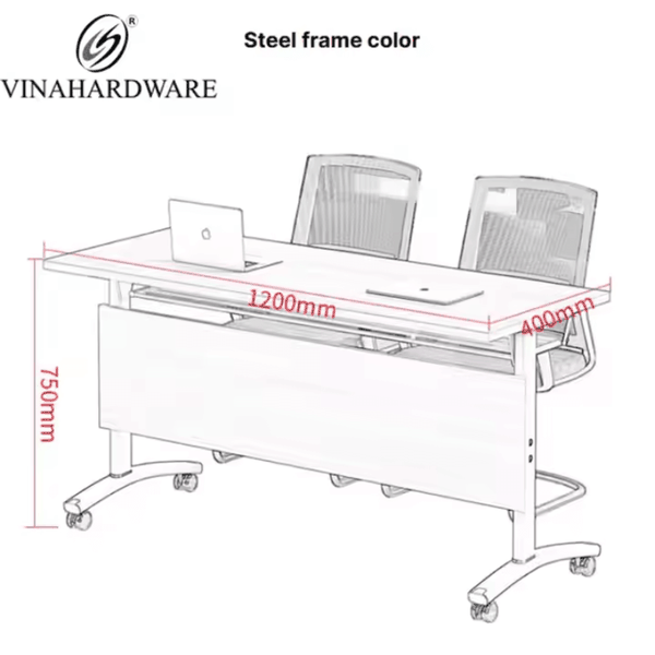 Bàn Hội Nghị, Bàn Họp, Bàn Huấn Luyện Gấp Gọn Có Yếm Che Di Động Vinhardware