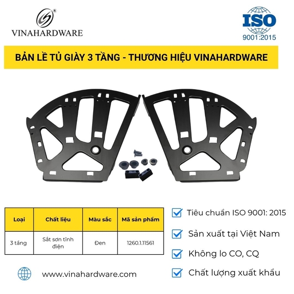 Bản lề tủ giày sắt 2 tầng 1260.1.09246