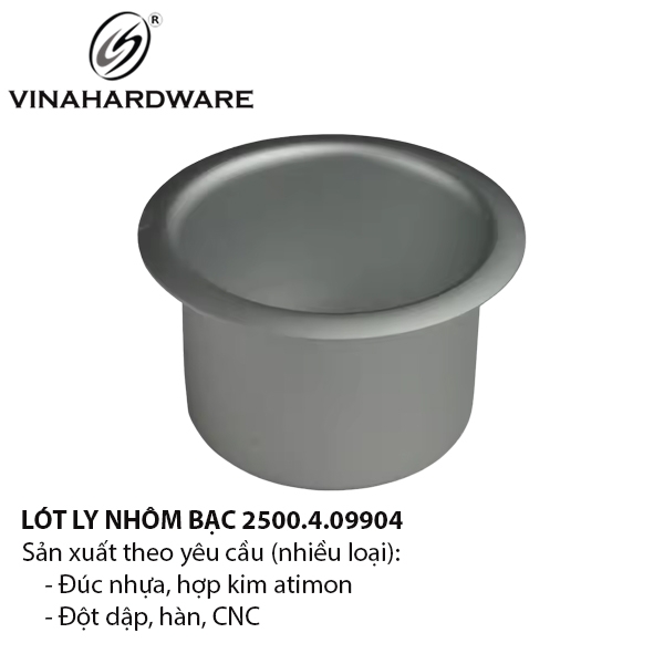 Đế nhôm giữ ly màu bạc 2500.4.09904
