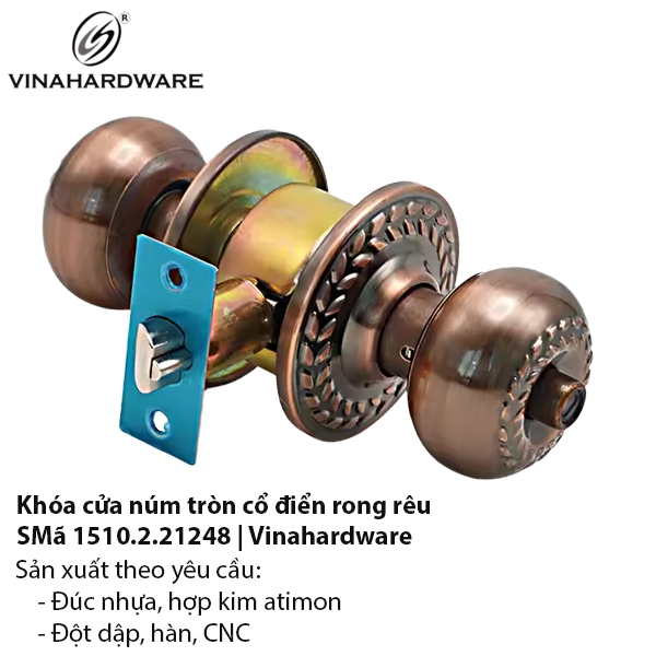 Khóa cửa núm tròn cổ điển rong rêu – Mã 1510.2.21248 | Vinahardware ...