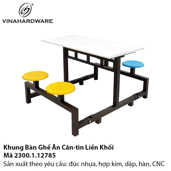 Khung Bàn Ghế Ăn Căn-tin Liền Khối Mã 2300.1.12785