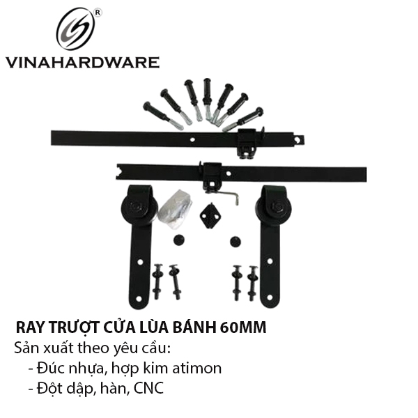 Ray trượt cửa lùa bánh phi 60mm tải 40kg 3500.1.20006