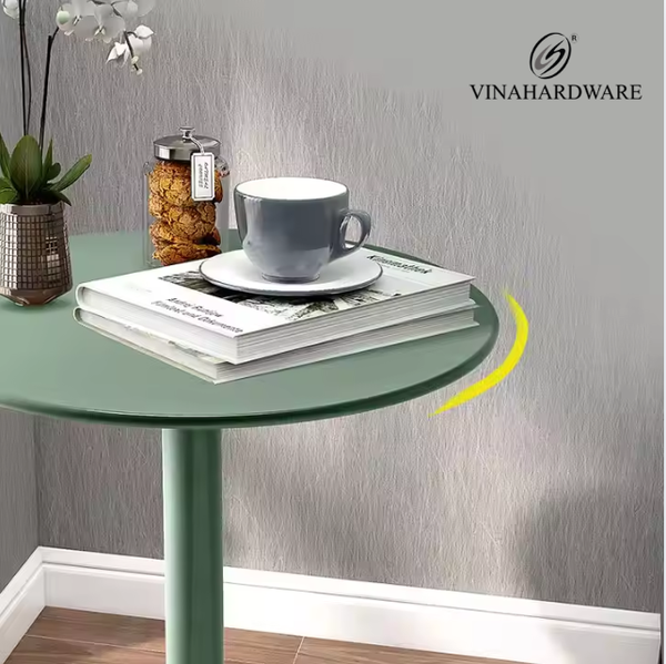 Bàn Café Tròn Mặt Sắt Sơn Tĩnh Điện 2 Lớp Vinahardware