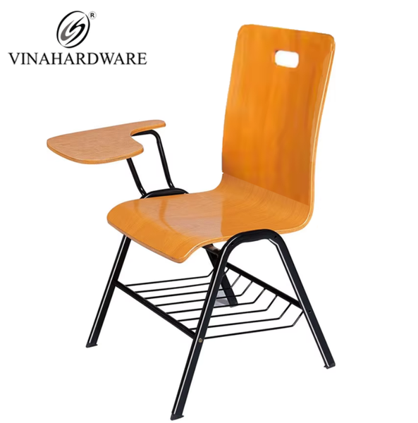 Ghế Gỗ Tựa Lưng Vinahardware Kèm Bàn Viết Và Ngăn Để Sách Dành Cho Học Sinh
