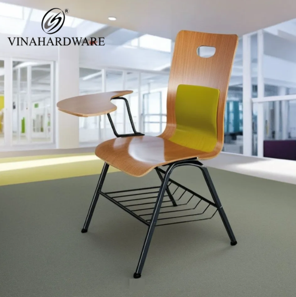 Ghế Gỗ Tựa Lưng Vinahardware Kèm Bàn Viết Và Ngăn Để Sách Dành Cho Học Sinh