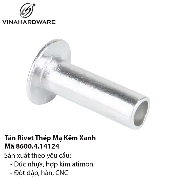 Tán Rivet Thép Mạ Kẽm Xanh – Mã 8600.4.14124 | vinahardware