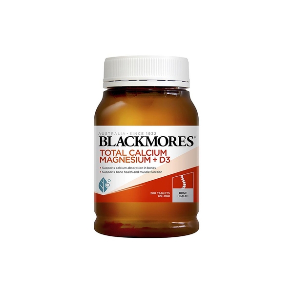 Blackmores Total Calcium Magnesium + D3, 200 Tablets