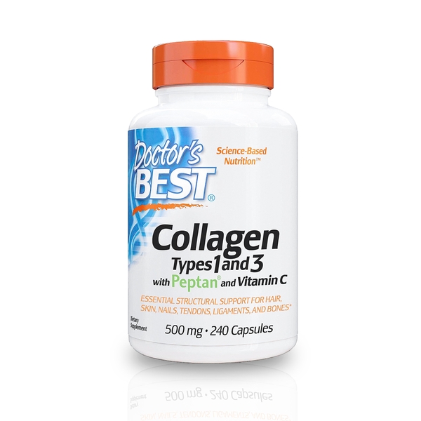 Doctor's Best Collagen Types 1 & 3 with Peptan, 500 mg (240 Capsules)