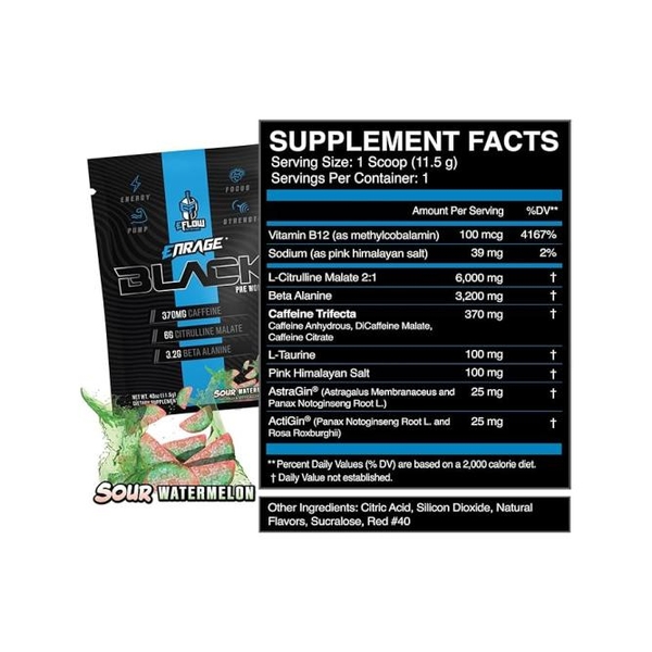Sample Eflow Enrage Black Pre Workout Giá Tốt Nhất