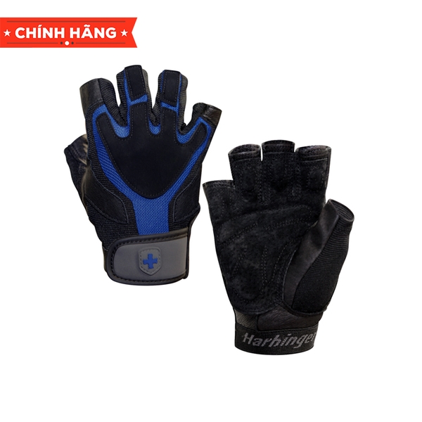 Harbinger 1260 Men's Training Grip Gloves, Blue/Black