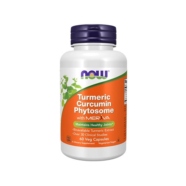 NOW Turmeric Curcumin Phytosome With Meriva 500mg, 60 Veg Capsules