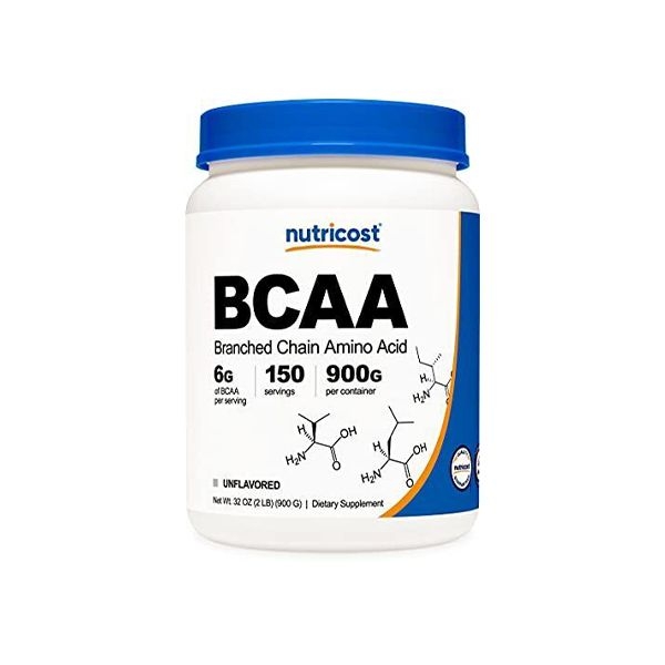 Nutricost BCAA Powder Branched Chain Amino Acid, Unflavour - 900 Gams (150 Servings)