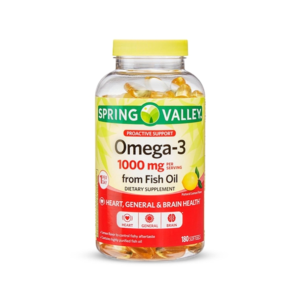 Spring Valley Omega-3 Fish Oil 1000 mg (645 EPA/310 DHA)