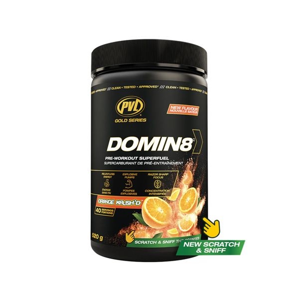 PVL Domin8 Pre-workout Superfuel, 520 Gams (40 Servings)