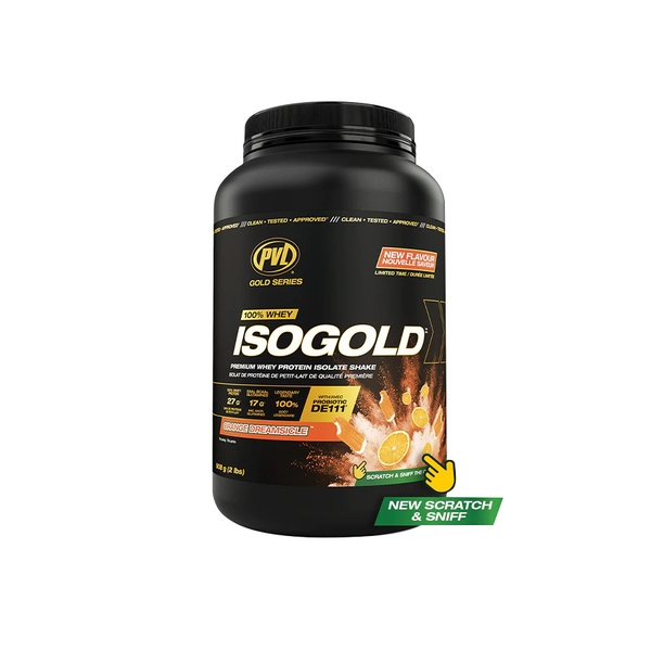 PVL ISO Gold - Premium Whey Protein With Probiotic, 2 Lbs (908 gram)