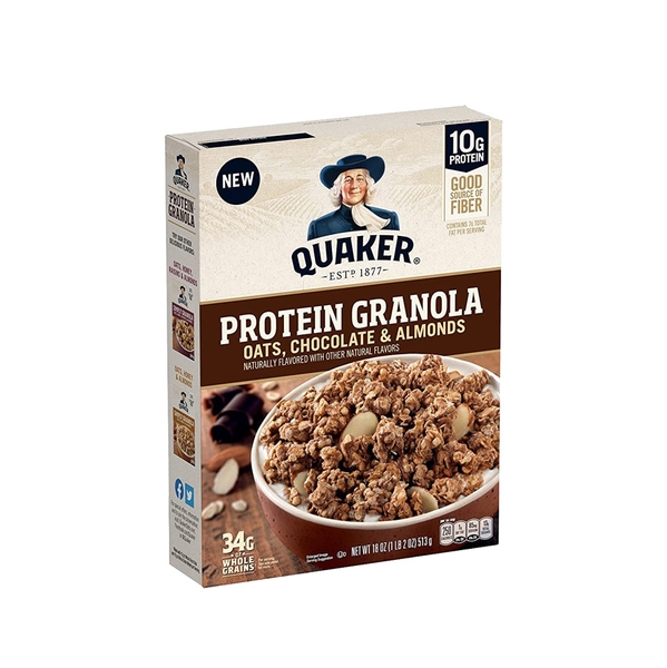 Quaker Protein Granola Oats, Chocolate & Almonds 2Lbs (978 Gram)